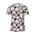 thumbnail image 5 of Wukai Cute Baseball Print Men's Short-Sleeved Mesh T-Shirt,Quick-Dry Short Sleeve Workout T-Shirt-5X-Large, 5 of 8