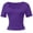 Purple, variant on Women's Scoop Neck Short Sleeve Crop Tops Slim Fit T-Shirts