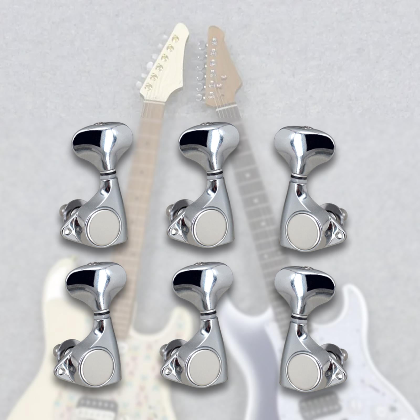 JWQFBC 6 Pieces Guitar String Tuning Pegs 2L and 4R 1:18 Retro Design Parts Lightweight