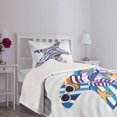 thumbnail image 5 of Ambesonne Starfish Quilted Bedspread Set 2 Pcs, Cartoon Sea Star, Twin Size, Multicolor, 5 of 6
