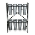 thumbnail image 3 of Contemporary Home Living 41" Gray and Black Plant Stand with 8 Galvanized Planter Pots, 3 of 7