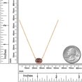 thumbnail image 6 of Gem Stone King 14K Yellow Gold Red Tiger Eye Pendant Necklace for Women | 1.50 Cttw | Gemstone Birthstone | Oval 9X7MM | With 18 inch Chain, 6 of 6