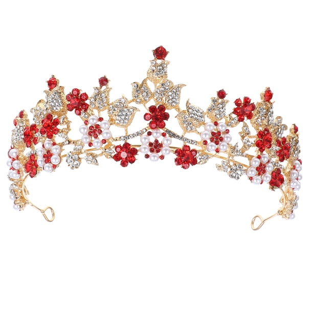 Diadema con corona de novia, tocado de novia, tiara de diamantes de imitación, tocado, decoración para la cabeza para fiesta de boda