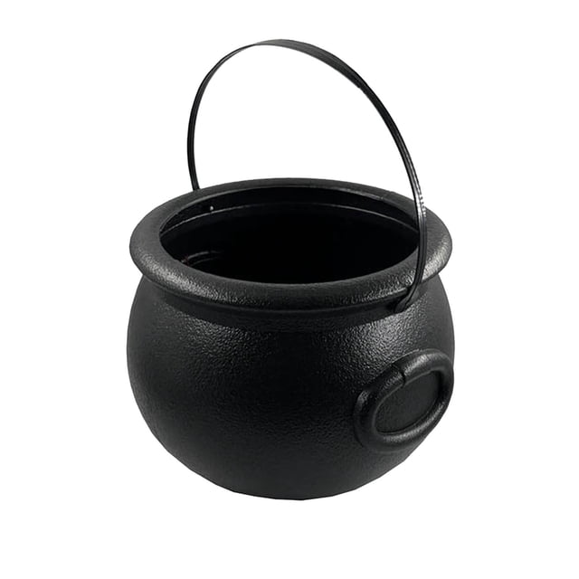kjfeif Package Halloween Large Cauldron, Wrap Halloween Cauldron Black Plastic Witch Cauldron Kettle Halloween Cauldron Candy Rack for Halloween and St. Day Parties