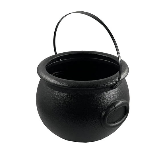 Clearance Sale! Wrap Halloween Cauldron Black Plastic Witch Cauldron Kettle Halloween Cauldron Candy Rack For Halloween And St. Day Parties
