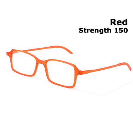 Fashion Elegant Portable Comfortable Eye Protection Ultra Thin Frame Anti-Blue Light Eyeglasses Reading Glasses RED STRENGTH 150