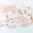 thumbnail image 4 of Ropa interior para niñas, bóxer de algodón para niñas, pantalones cortos triangulares, para niños de talla pequeña y mediana, transpirables, 4 of 4
