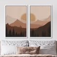 thumbnail image 2 of IDEA4WALL Framed Canvas Print Wall Art Set Mountain & Southwest Desert Landscape Fine Art Abstract Geometric Nature Wall Decoration Artwork for Living Room, Bedroom, Office - 24"x36"x2 White, 2 of 5