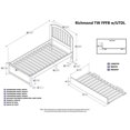 thumbnail image 4 of Leo & Lacey Twin Wood Platform Bed with Footboard and Twin Trundle in Walnut, 4 of 4