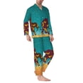 thumbnail image 2 of Hirioo Elephants for Men's Pajama Sets 2 Piece Pjs Men's Long-Sleeved Pajama Set Button Down Sleepwear,S-XXL-Large, 2 of 7