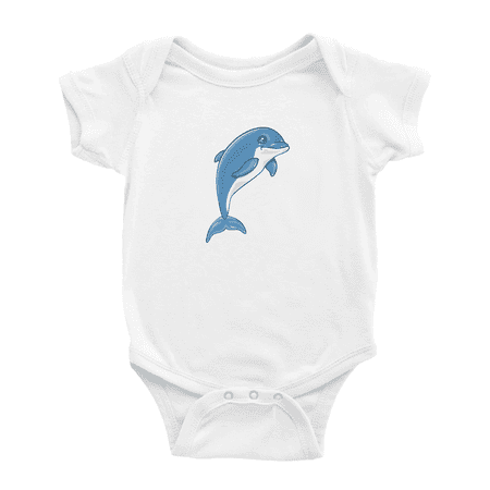 

Dolphin Funny Baby Bodysuit Boy Girl Unisex