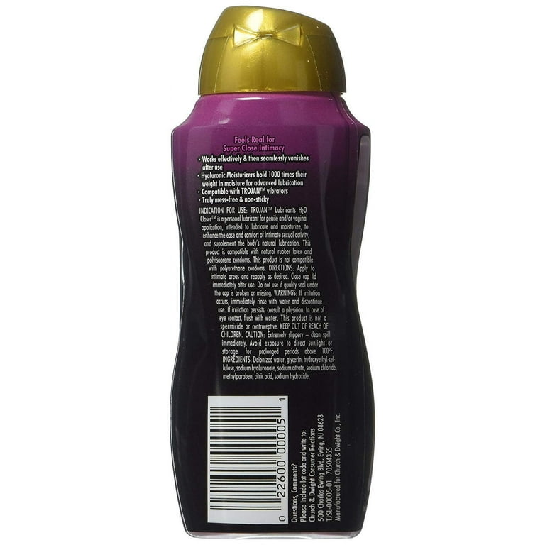 Trojan Lubricants Water Based H2O Closer Personal Lubricant, 5.5 oz,1- Pack  - Walmart.com