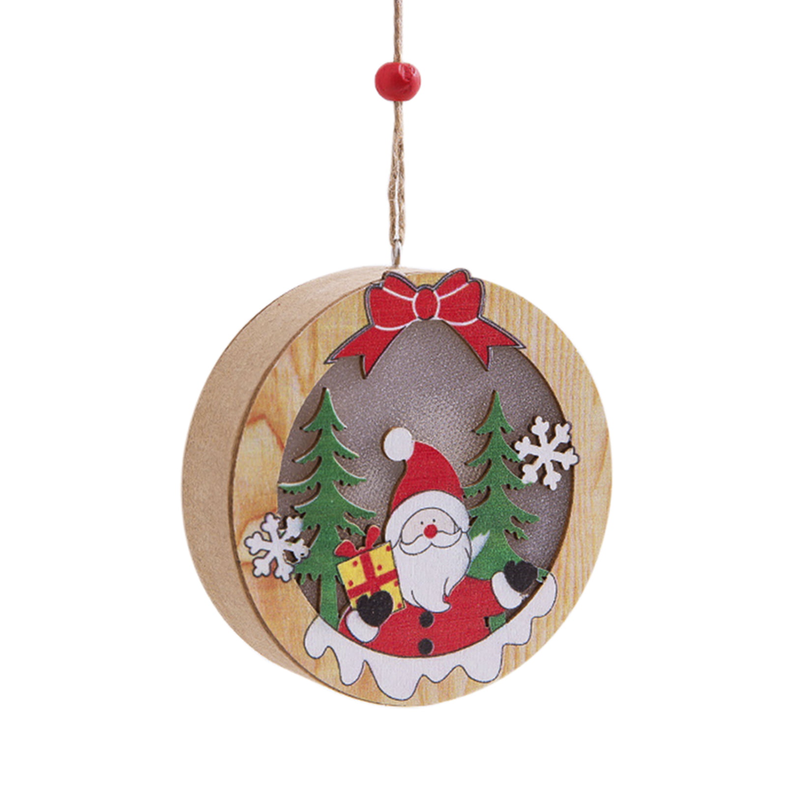 Details about   Xmas Tree Ornaments Hanging Decoration Christmas Pendant   Santa Wooden Gift 