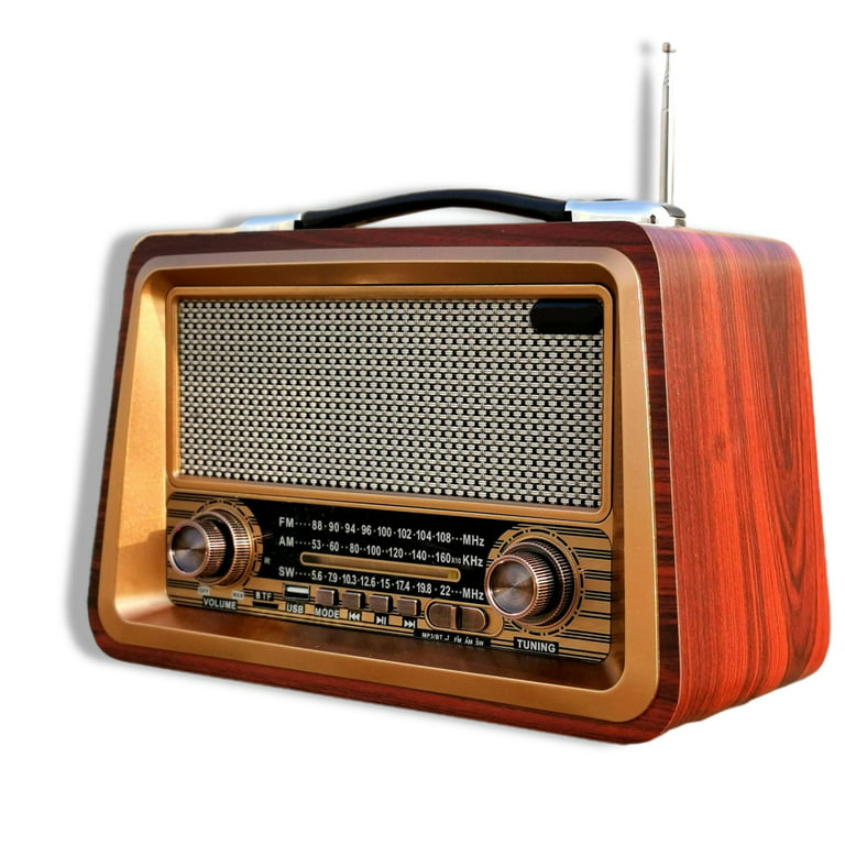 Mm Optimisme Geen Retro Radio, Retro Bluetooth Speaker with Radio, Portable Full Wave Retro  Radio, Built-in High-power Speaker, Compatible with Loud Speaker MP3  Player, for Bedroom Living Room - by Viemira - Walmart.com