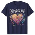 thumbnail image 1 of T-Shirt à Manches Courtes pour Femmes avec Imprimé Cœur Confetti, Manches Raglan, Haut de Fête Décontracté pour Festivals et Usage Quotidien, 1 of 2
