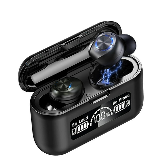Wireless Bluetooth Earbuds, Bluetooth 5.0 Earphones with Digital LED Display, 2000 mAH Charging Case, 220H Playtime Noise Cancelling Headphone, IPX7 Waterproof Built-in Mic for Sport, Workout, Gym, L6