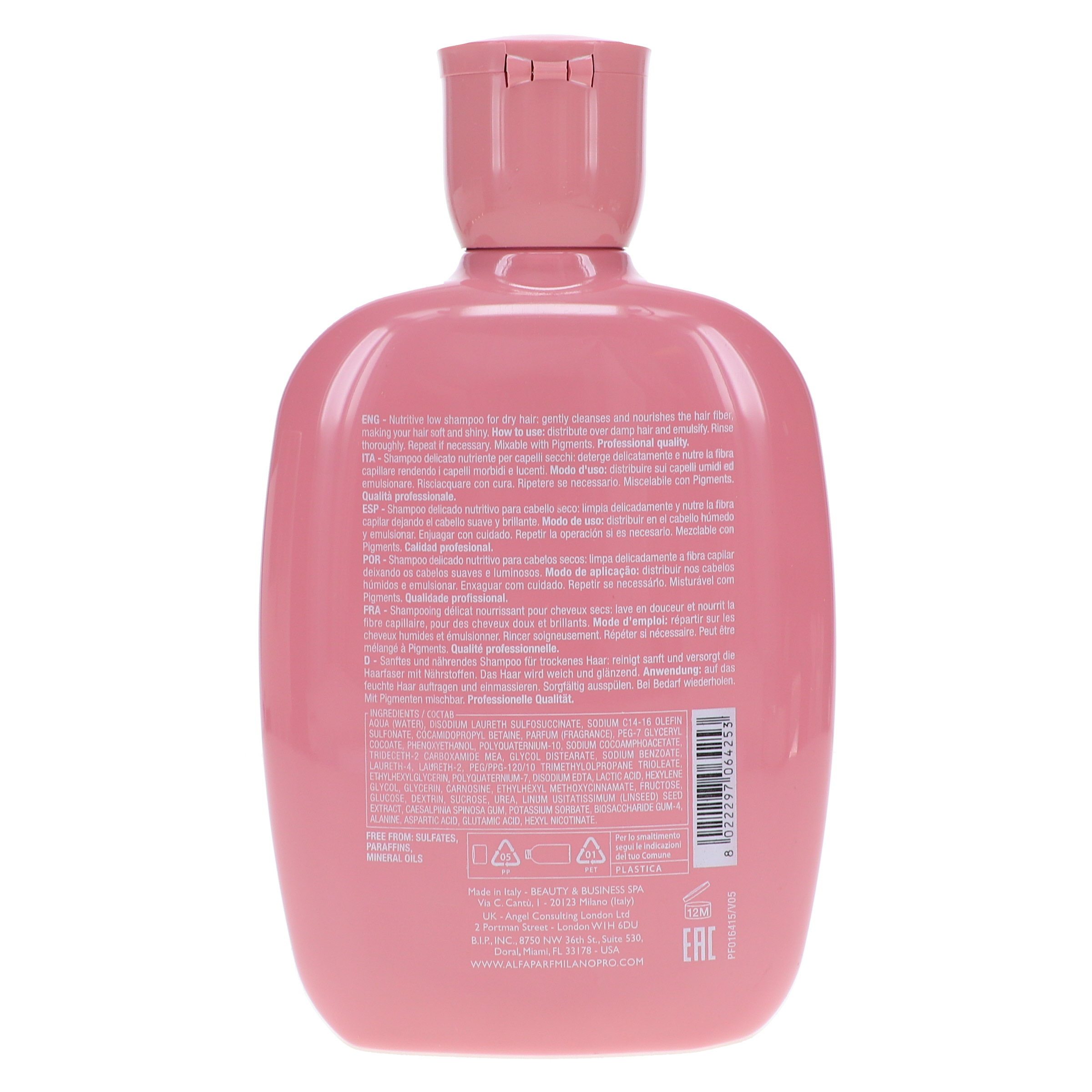 Alfaparf Milano Semi Di Lino Moisture Nutritive Low Shampoo 8.45 oz