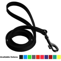 DogLine - Biothane Waterproof Dog Leash Strong Coated Nylon Webbing with Black Hardware Odor-Proof for Easy Care Clean High Performance for Small or Large Dogs(Black: Width 1/2" | L: 48"(4ft))