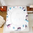 thumbnail image 6 of jejeloiu Harbor Seal Twin Sheet Sets,Cute Ocean Animal Bedding,Blue Snowflake Pink Love Print 03 For Kids 3 Pieces, 6 of 7