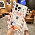thumbnail image 3 of Funda con tarjetero para iPhone 16 Pro Max 11 12 13 14 15 Pro Max 12 13 Mini 16 Plus XR con diseño de astronauta Snoopy Charlie Brown, 3 of 5