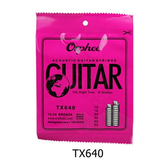 Orphee Acoustic Guitar Strings Full-Size Light Medium 10-47 11-52 12-53 Gauges