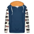 thumbnail image 3 of Jinhomg Mens Fleece Lined Hoodies Vintage Western Cowboy Sweatshirts Casual Comfy Long Sleeve Country Graphic Pullover Tops with Pocket Fall Saving Dark Blue L, 3 of 5