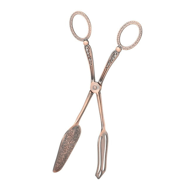 Bread Tongs, Clamp Durable 9.1in Bread Clip, Bread Food Cake Tong Kitchen For Home Red Bronze
