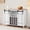 White, variant on Ourlova Bar Cabinet 47 inch Buffet Server Sideboard with Sliding Barn Doors Farmhouse Storage Cabinet Cupboard Table with Adjustable Shelf for Kitchen Dining Room Dark Brown