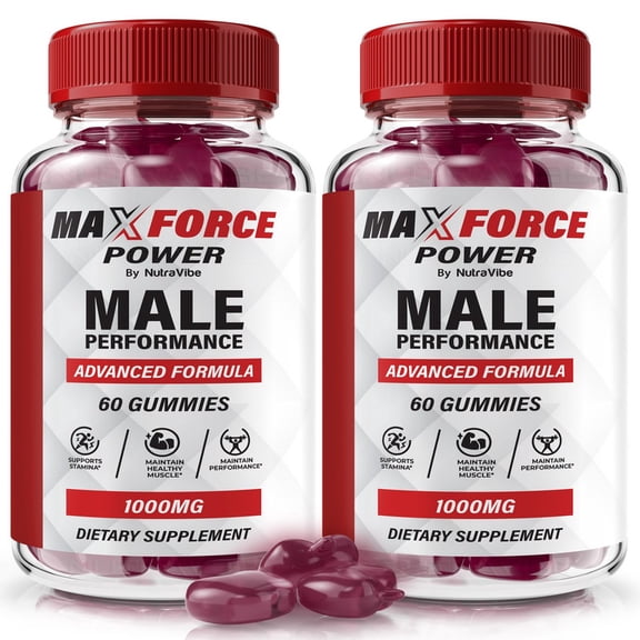 (2 Pack) Max Force Power – Gummies with a Natural Daily Blend for Energy & Wellness | Great-Tasting, Easy-to-Chew Gummies (120 Gummies)