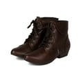 thumbnail image 5 of Breckelle Indy-11 New Women PU Oxford Almond Toe Lace Up Cuff Ankle Bootie Size, 5 of 5