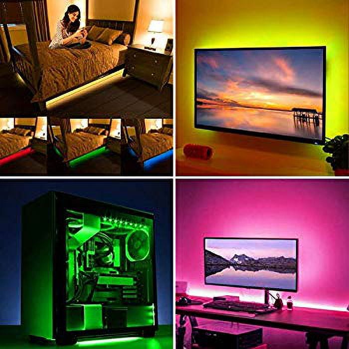 Usb Led Strip Light Kit,Topled Light 4 Pre-Cut Strips & 3 Wire Mounting  Clips & 44 Key Mini Remote Control Multicolor Rgb Home Accent Led Tape  Light