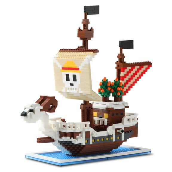 HI-REEKE Pirate Boat Micro Mini Building Block Set Going Merry 1 Piece Plastic Toy Gift Multicolor
