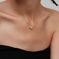 thumbnail image 2 of Women's S925 Sterling Silver Simple Water Drop Rhinestone Necklace, 2 of 2