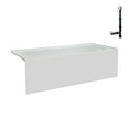 thumbnail image 4 of Streamline NAL-5300-WH 66 in. x 32 in. Acrylic Right-Hand Drain Alcove Bathtub in Glossy White With External Drain in Glossy White, 4 of 10