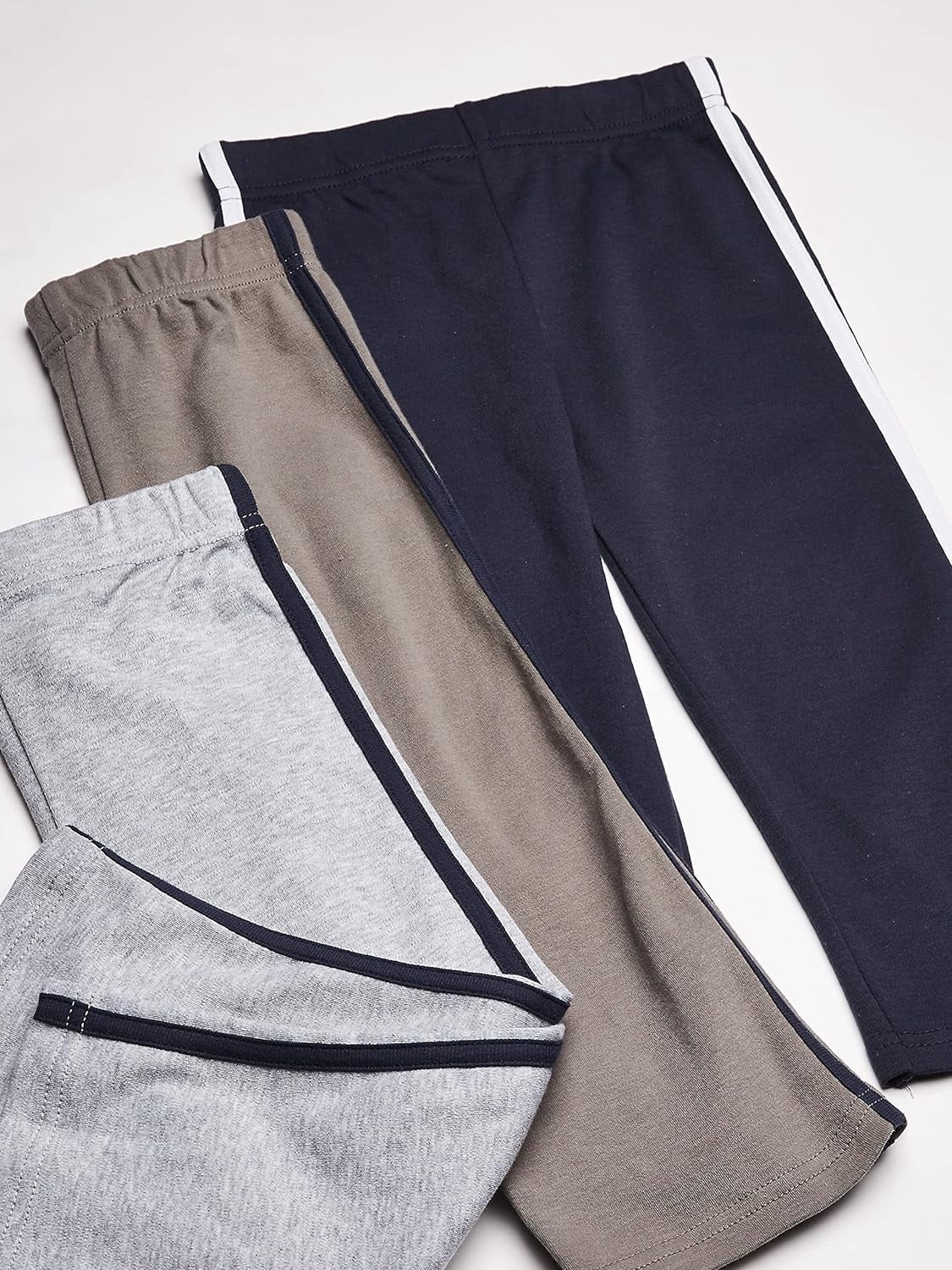 Hudson Baby Infant and Toddler Boy Cotton Pants 3pk, Navy Gray, 4 Toddler