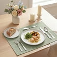 thumbnail image 4 of Sm:)e Sage Green Placemats 12 x 18 Inch Set of 4, Seasonal Washable Kitchen Dining Table Decoration for Home Party,240g（0.53lb）, 4 of 7