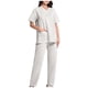 thumbnail image 1 of Blusa de manga corta con cuello en V y bolsillo liso para mujer, pantalones largos, conjuntos de uniformes de enfermería Pompotops  qwe22590, 1 of 1