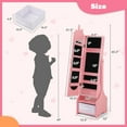 thumbnail image 3 of Costway Kids Jewelry Cabinet with Full-Length Mirror 2 Adjustable Tilt Angles Drawer Pink, 3 of 7
