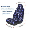 thumbnail image 3 of Wukai Skull flower leaf purple Full Set Car Seat Covers with Soft Padding Universal Auto Front Seats Protector and Cushion Mat, 3 of 5