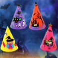 thumbnail image 2 of Black cat Sombrero largo puntiagudo interactivo, manualidades hechas a mano, regalo de Halloween para niños y adolescentes, 2 of 5