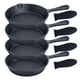 thumbnail image 1 of Juego de 4 Sartenes Bruntmor, Antiadherentes, Hierro fundido, Miden 6", Compatible con Inducción negro Unitalla, 1 of 6