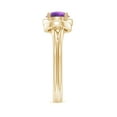 thumbnail image 3 of ANGARA Natural Solitaire Amethyst Infinity Knot Ring in 14K Yellow Gold for Women (Size-6mm) | February Birthstone, Birthday, Anniversary, Jewelry Gift for Women | Natural Amethyst Ring, 3 of 9