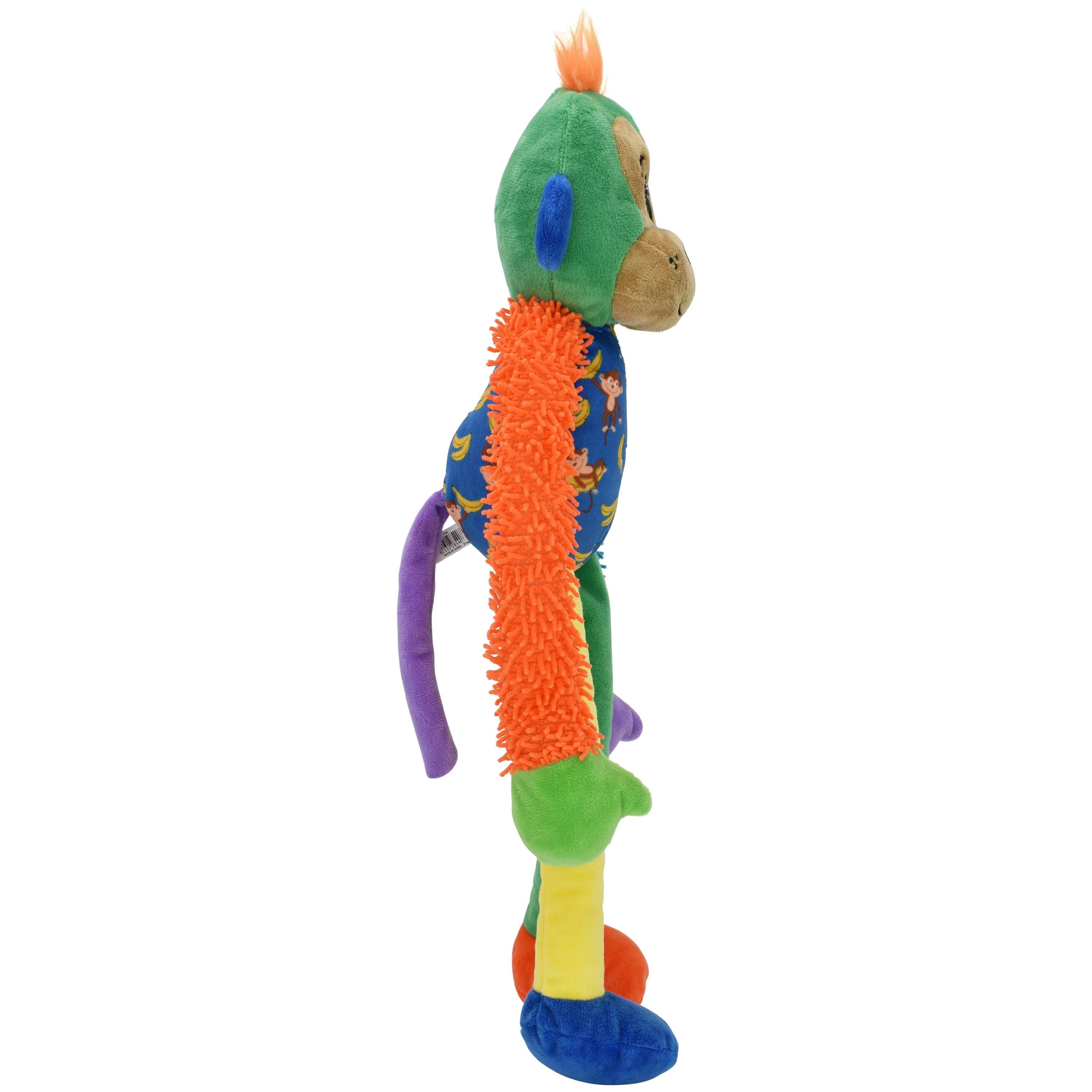 Vibrant Life Multicrew Monkey Plush Dog Toy, Six Squeakers, 18"