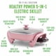 thumbnail image 3 of Sartén eléctrica GreenLife Healthy de cerámica antiadherente de 5 litros, color rosa, 3 of 5