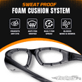 thumbnail image 5 of Bikershades Motorcycle Sunglass Biker Goggles Foam Cushion Padded Wind Proof Ski Snowboard Cycling Men Big Tall Large XLarge, 5 of 7