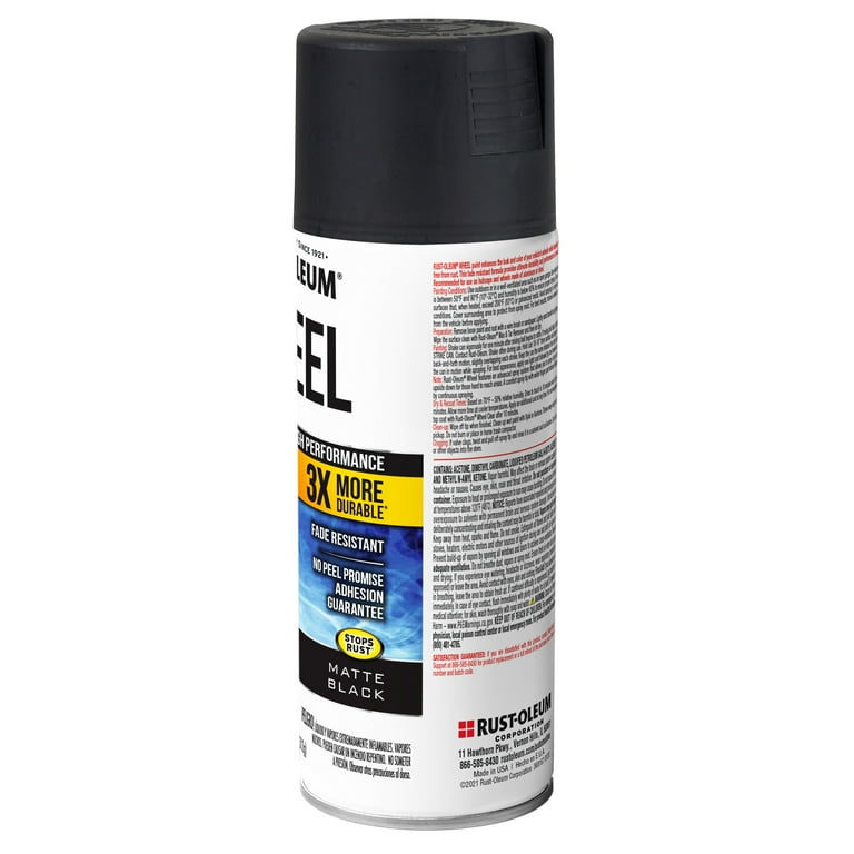Black, Rust-Oleum Automotive Wheel 3X Matte Spray Paint