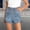 Blue, variant on Teylalorva Girls Denim Shorts, High Rise Trendy Side Drawstring Summer Casual Kids 2026 Jean Shorts Blue Size 8
