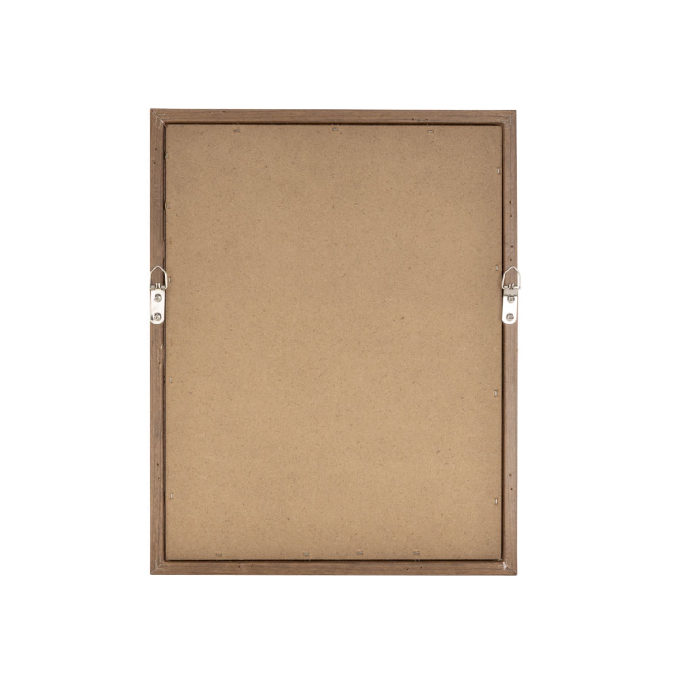 14" x 11" Impressionist Woman Framed Wall Art with Brushed Paint Strokes and Brown Frame, by DecMode