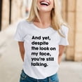 thumbnail image 2 of Tanghaowl Womens T Shirts, Womens Sarcastic Funny Sayings Novelty Graphic Tee Shirt Witty Humor White M, 2 of 5
