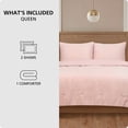 thumbnail image 2 of Mainstays 3-Piece Waffle Comforter Set with Matching Shams, Pink Dusk, Full/Queen, 2 of 11